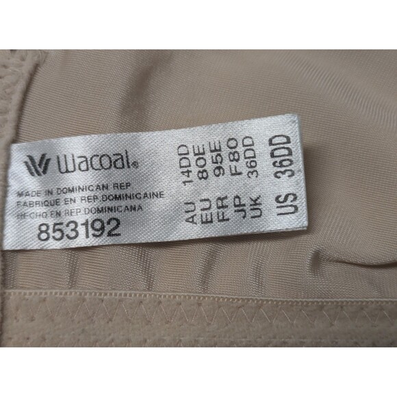 Wacoal Basic Beauty Spacer Underwire T-Shirt Bra, Nude, Size 36DD 853192 - Picture 11 of 11